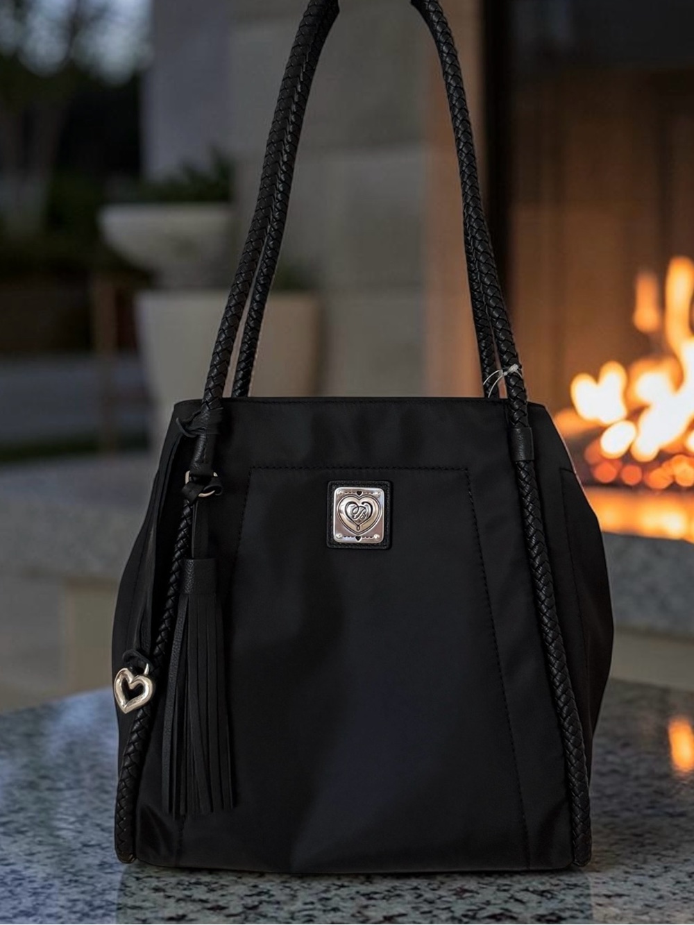 Brighton Entwined Odessa Large Tote in Black NWT Style H5233